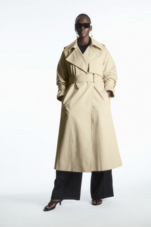 Dámské Kabáty COS Classiced Trench Béžový | COS Eshop CZ-04293BQWR