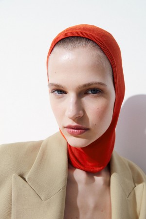 Dámské Klobouky COS The Pletené Balaclava Oranžové | COS Eshop CZ-61053EIQT