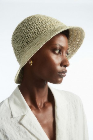 Dámské Klobouky COS Woven Straw Bucket Béžový | COS Eshop CZ-20751TJYN