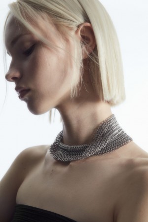 Dámské Náhrdelník COS Chainmail Choker Stříbrné | COS Eshop CZ-35814QEUD