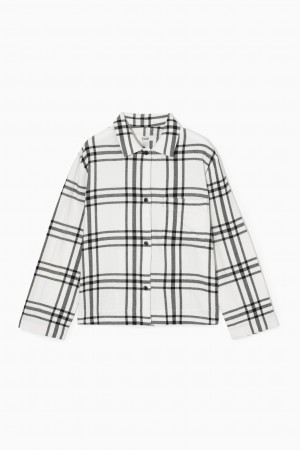 Dámské Pyžama COS Checked Flannel Pajama Set Bílé Černé | COS Eshop CZ-38059OFWH