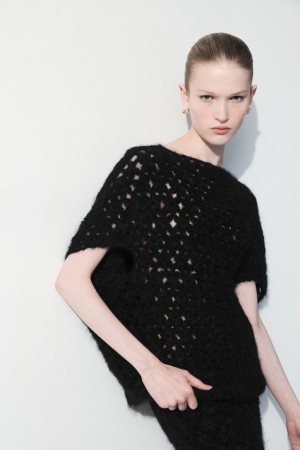 Dámské Svetry COS The Crochet-Knit Černé | COS Eshop CZ-74219ZMSC