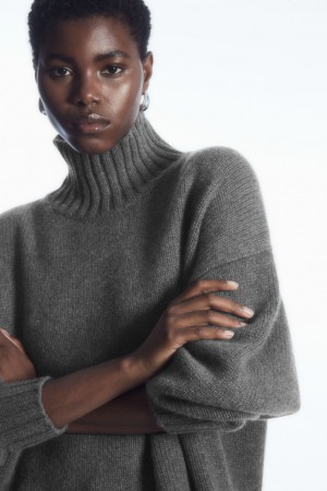 Dámské Svetry COS Tlustý Pure Cashmere Turtleneck Tmavě Šedé | COS Eshop CZ-85712TGKI