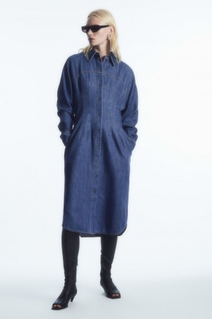 Dámské Šaty COS Oversized Waisted Denim Blankyt | COS Eshop CZ-63482RELJ