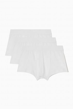 Pánské Slipy COS 3-Pack Jersey Boxerské Bílé | COS Eshop CZ-04615HEPU