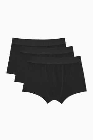 Pánské Slipy COS 3-Pack Jersey Boxerské Černé | COS Eshop CZ-13926KOIU