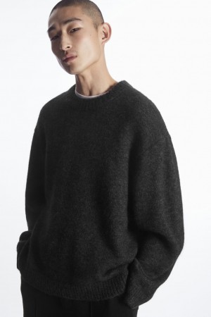 Pánské Svetry COS Oversized Alpaca-Blend Černé | COS Eshop CZ-98524REUP