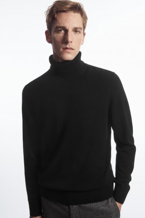 Pánské Svetry COS Vlna-Cashmere Turtleneck Černé | COS Eshop CZ-08172THVO