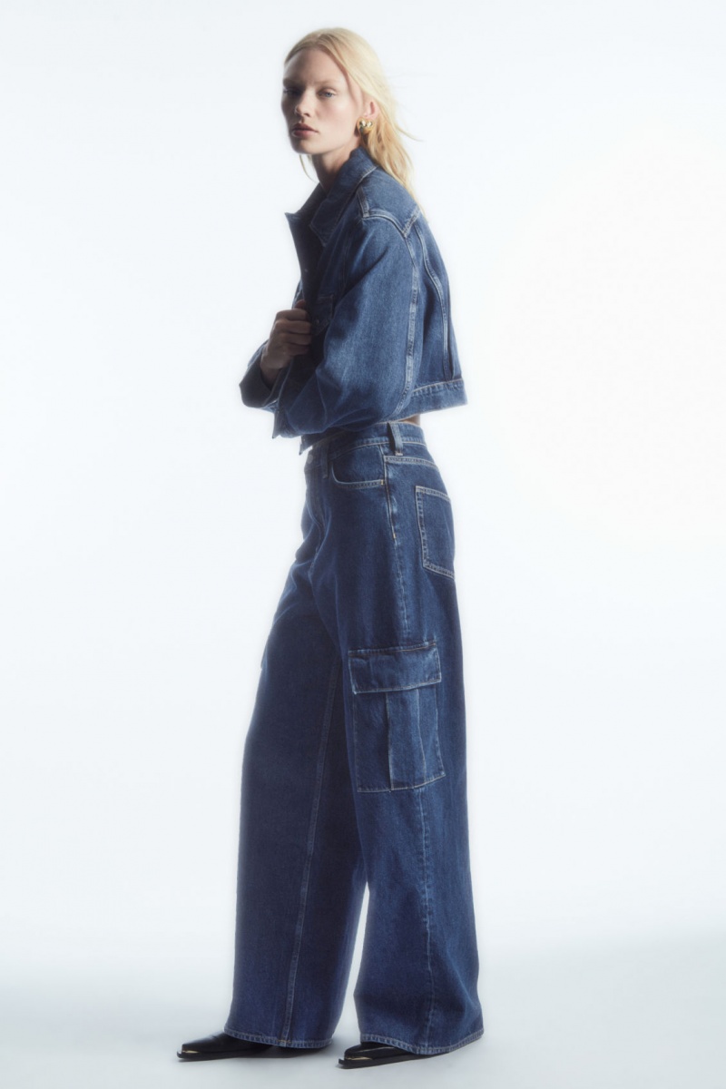 Dámské Bundy COS Cropped Denim Blankyt | COS Eshop CZ-59407GUVN