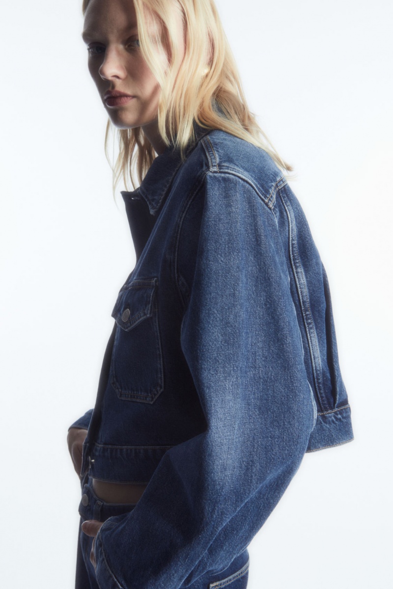 Dámské Bundy COS Cropped Denim Blankyt | COS Eshop CZ-59407GUVN