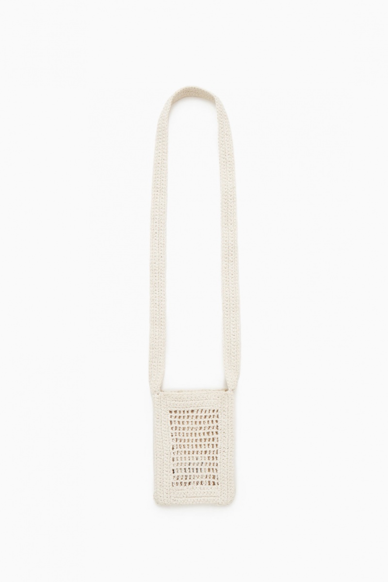 Dámské Crossbody Kabelka COS Mini Crochet Krém | COS Eshop CZ-52674WYSV