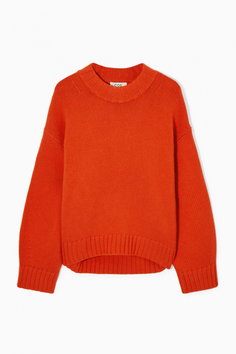 Dámské Jumpers COS Tlustý Pure Cashmere Crew-Neck Světle Oranžové | COS Eshop CZ-42569KBPJ