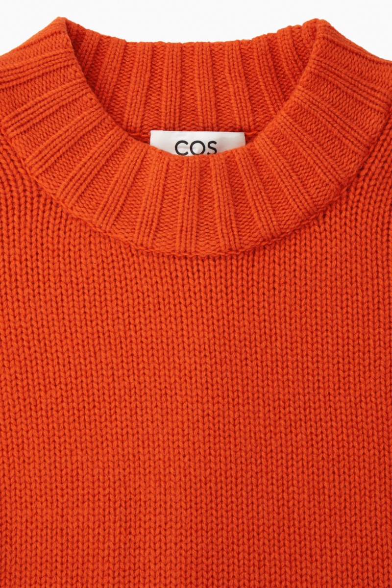 Dámské Jumpers COS Tlustý Pure Cashmere Crew-Neck Světle Oranžové | COS Eshop CZ-42569KBPJ