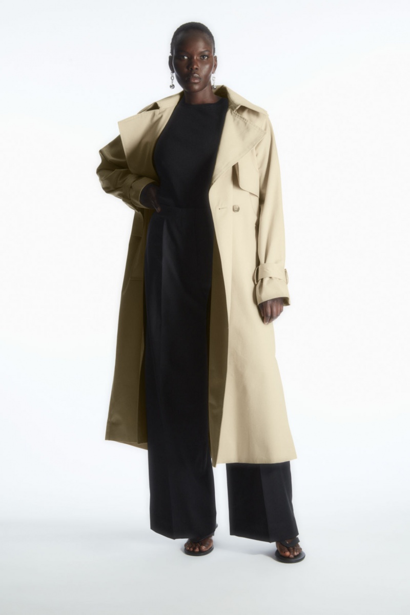 Dámské Kabáty COS Classiced Trench Béžový | COS Eshop CZ-04293BQWR