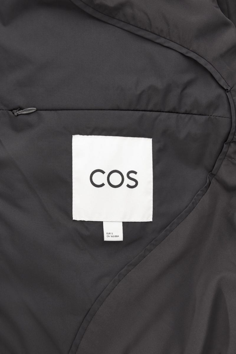 Dámské Kabáty COS S Kapucí Recycled Down Puffer Černé | COS Eshop CZ-25140YTNQ