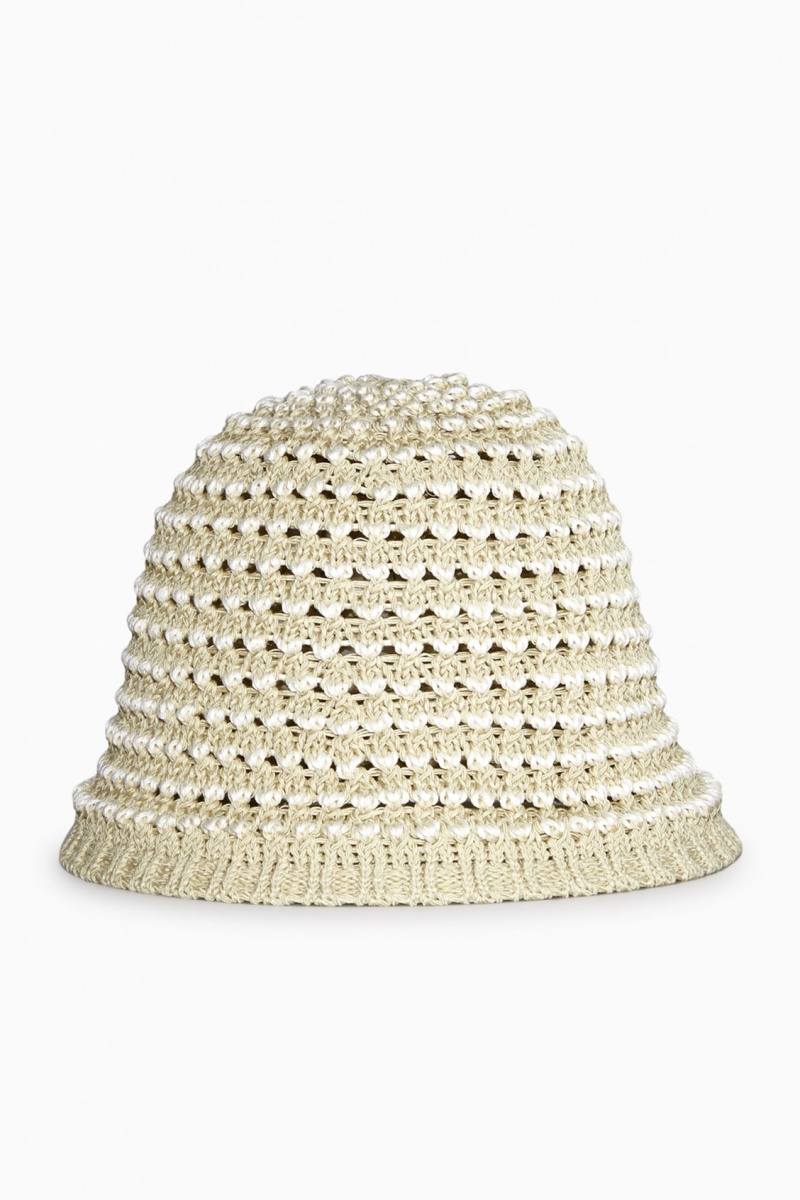 Dámské Klobouky COS Crochet Bucket Světle Béžový Bílé | COS Eshop CZ-23658MFOR