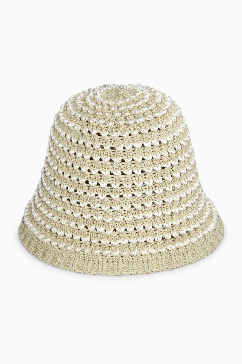 Dámské Klobouky COS Crochet Bucket Světle Béžový Bílé | COS Eshop CZ-23658MFOR