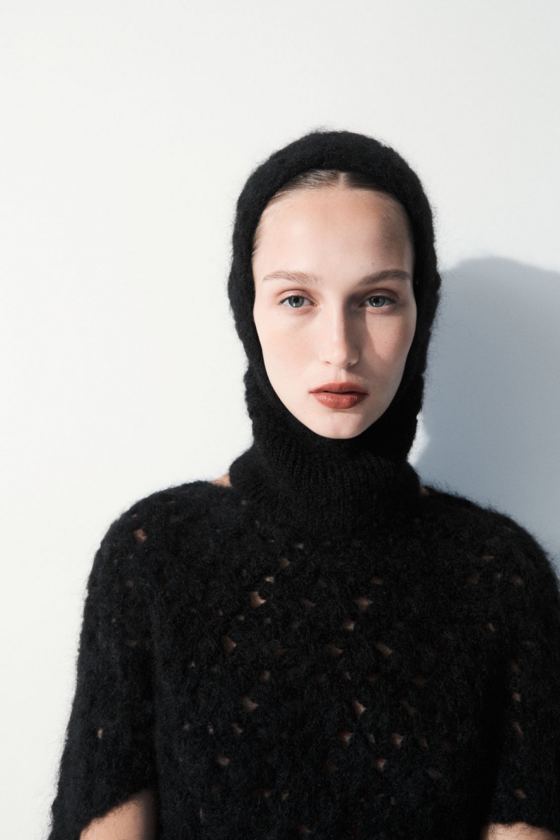 Dámské Klobouky COS The Crochet-Knit Balaclava Černé | COS Eshop CZ-24956AJFC