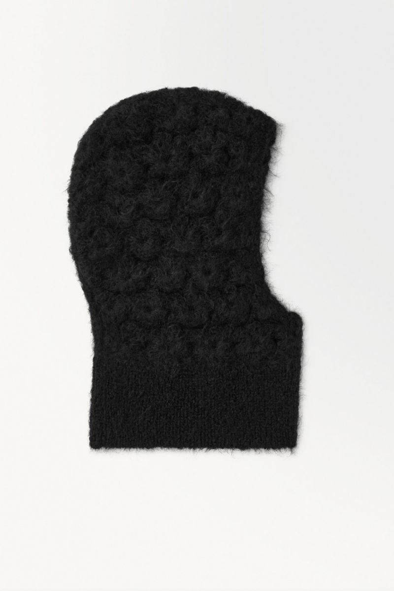 Dámské Klobouky COS The Crochet-Knit Balaclava Černé | COS Eshop CZ-24956AJFC