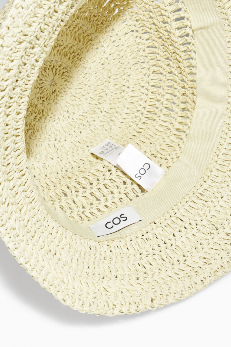 Dámské Klobouky COS Woven Straw Bucket Béžový | COS Eshop CZ-27019MFBW