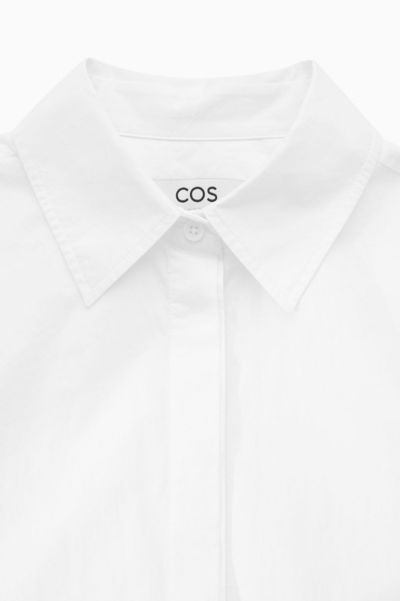 Dámské Košile COS Minimal Concealed-Placket Bílé | COS Eshop CZ-56907LJOD