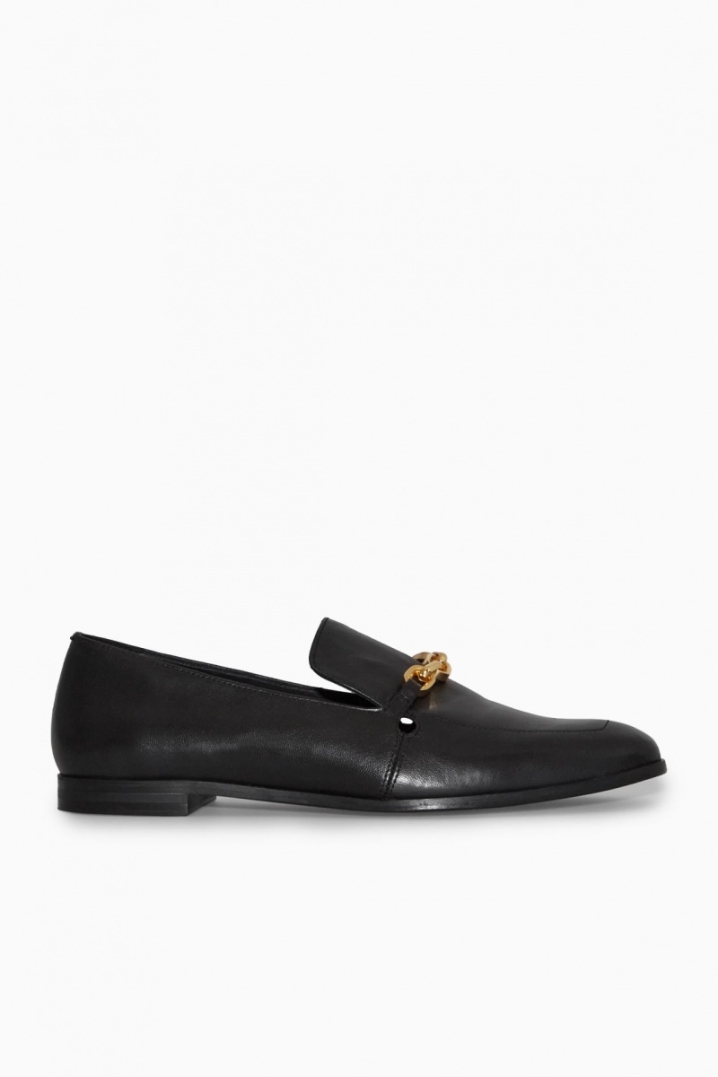 Dámské Loafers COS Læder Chain Černé | COS Eshop CZ-28463SPUV