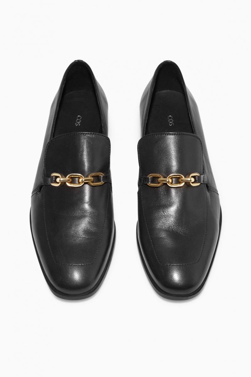 Dámské Loafers COS Læder Chain Černé | COS Eshop CZ-28463SPUV