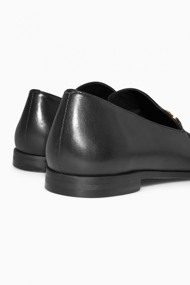 Dámské Loafers COS Læder Chain Černé | COS Eshop CZ-28463SPUV