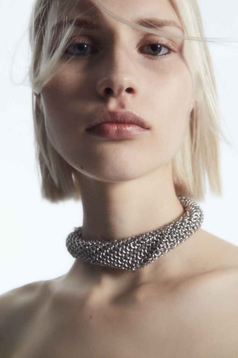 Dámské Náhrdelník COS Chainmail Choker Stříbrné | COS Eshop CZ-35814QEUD