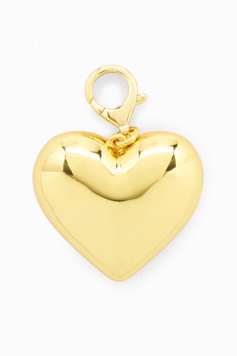 Dámské Náhrdelník COS Heart Pendant Charm Zlaté | COS Eshop CZ-84107UQIN