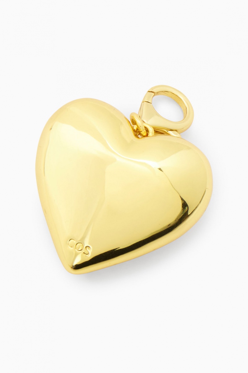 Dámské Náhrdelník COS Heart Pendant Charm Zlaté | COS Eshop CZ-84107UQIN