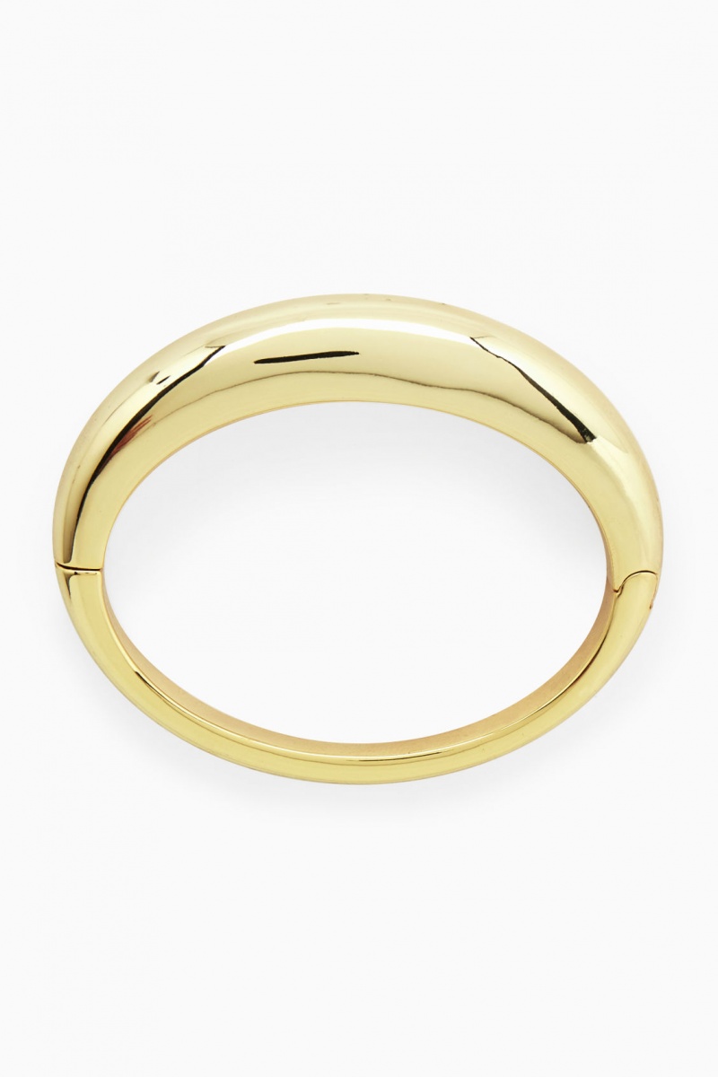 Dámské Náramek COS Domed Curved Bangle Zlaté | COS Eshop CZ-51386TYBA