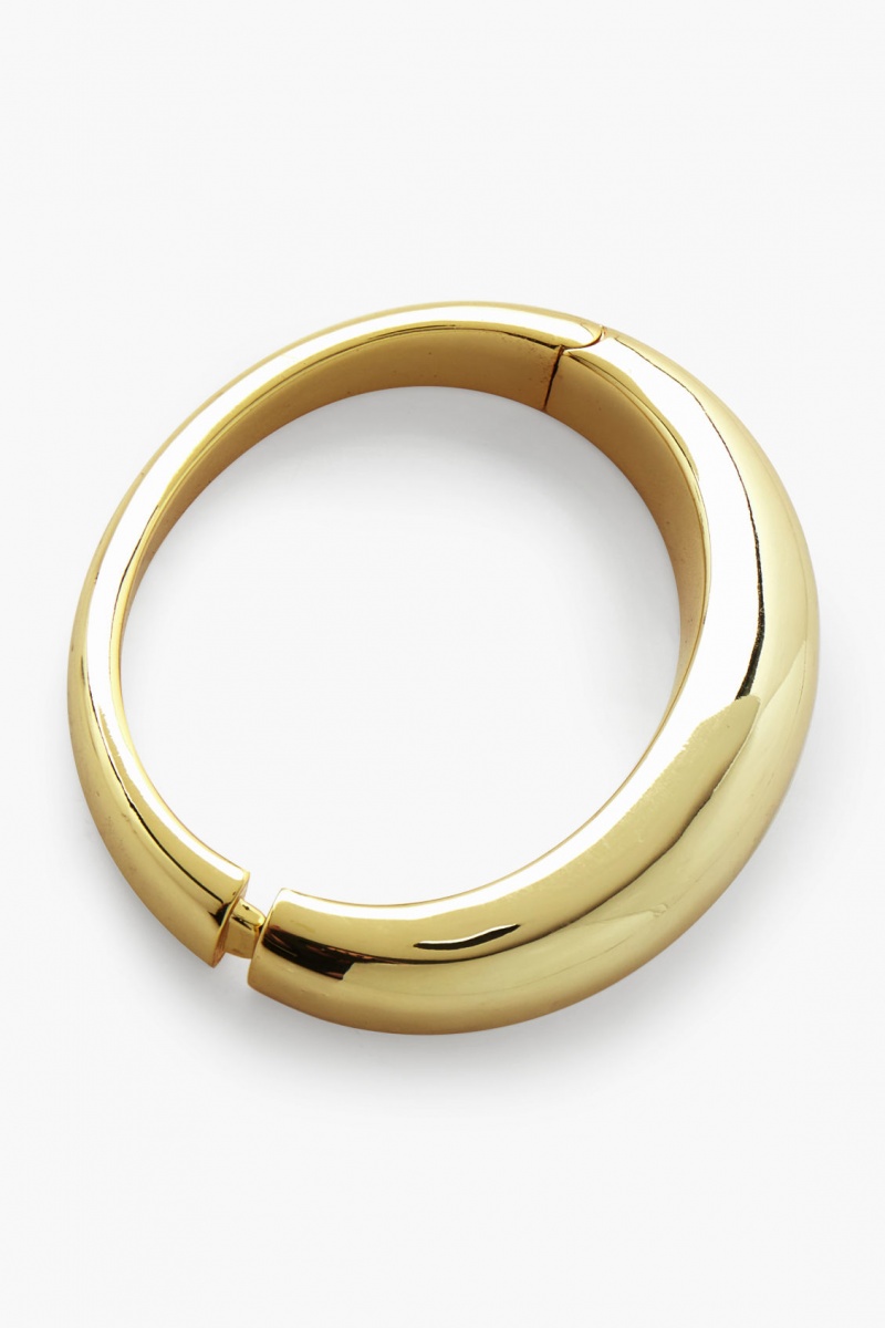 Dámské Náramek COS Domed Curved Bangle Zlaté | COS Eshop CZ-51386TYBA