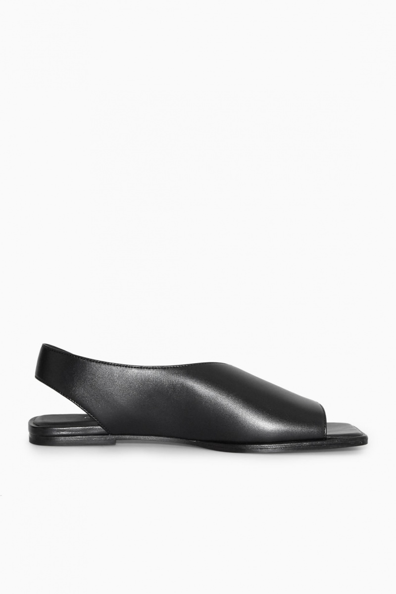 Dámské Sandály COS Læder Slingback Černé | COS Eshop CZ-47601LPUN