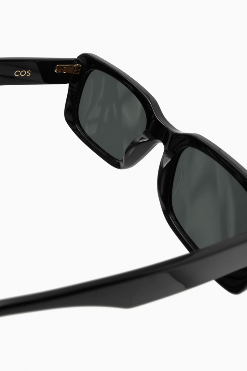 Dámské Sluneční Brýle COS Square-Frame Acetate Černé | COS Eshop CZ-86547IWNC