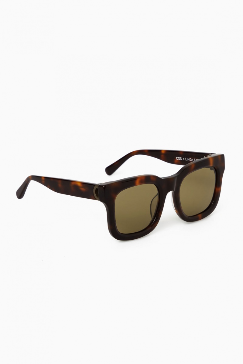 Dámské Sluneční Brýle COS The Square Acetate Hnědé | COS Eshop CZ-48267TDUF