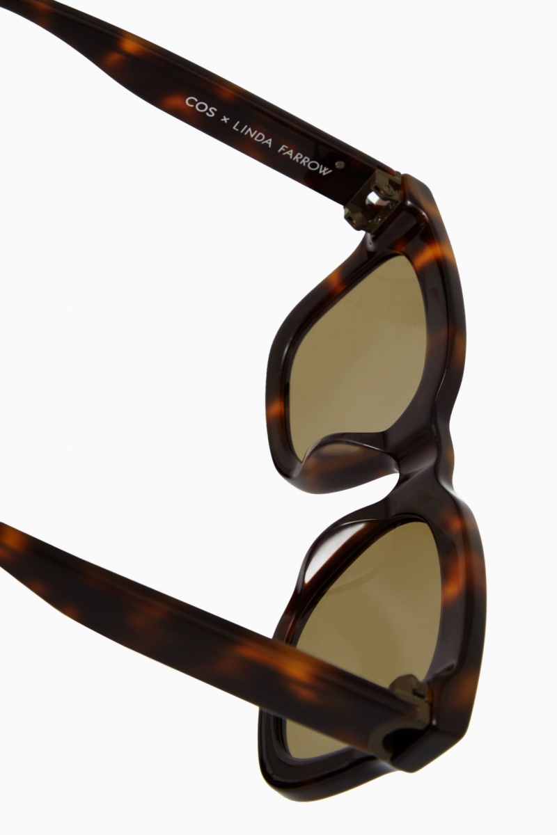 Dámské Sluneční Brýle COS The Square Acetate Hnědé | COS Eshop CZ-48267TDUF