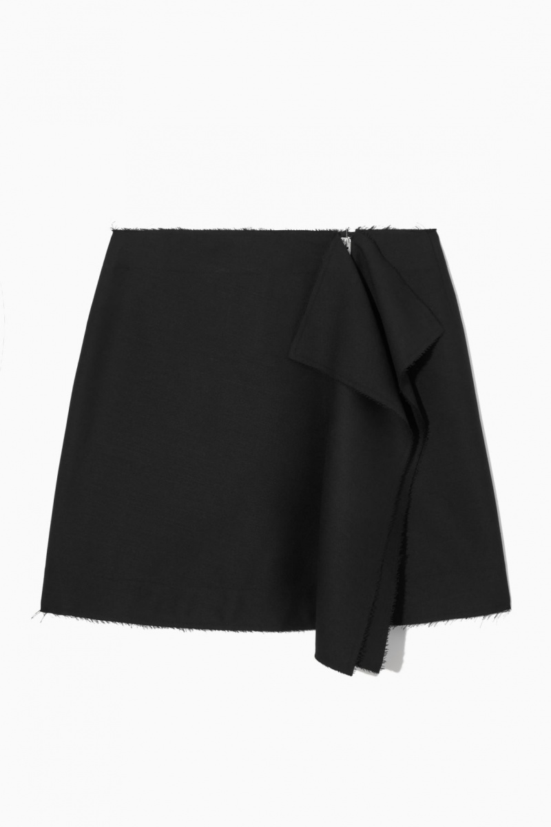 Dámské Sukně COS Low-Rise Deconstructed Mini Černé | COS Eshop CZ-93652HGBV