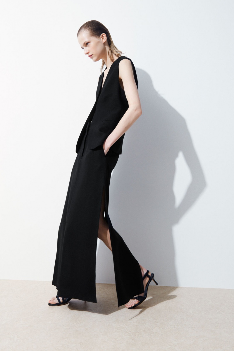 Dámské Sukně COS The High-Slit Maxi Pencil Černé | COS Eshop CZ-78603BITY