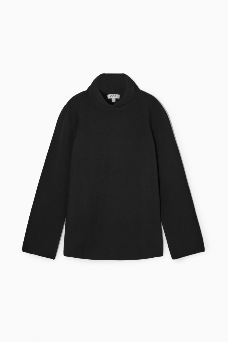 Dámské Svetry COS A-Line Funnel-Neck Top Černé | COS Eshop CZ-89042GXUW