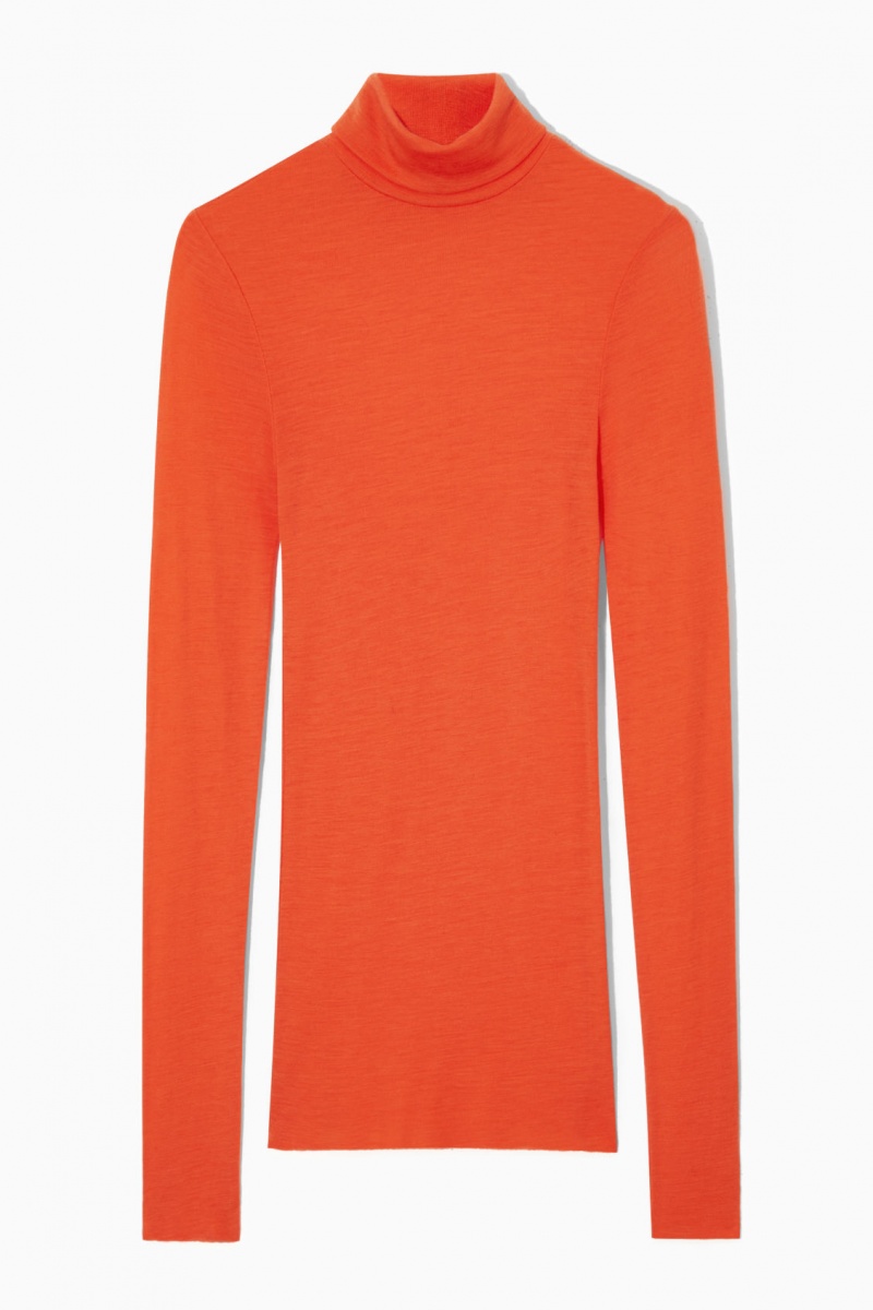 Dámské Svetry COS Merino Vlna Turtleneck Top Oranžové | COS Eshop CZ-85649WESO