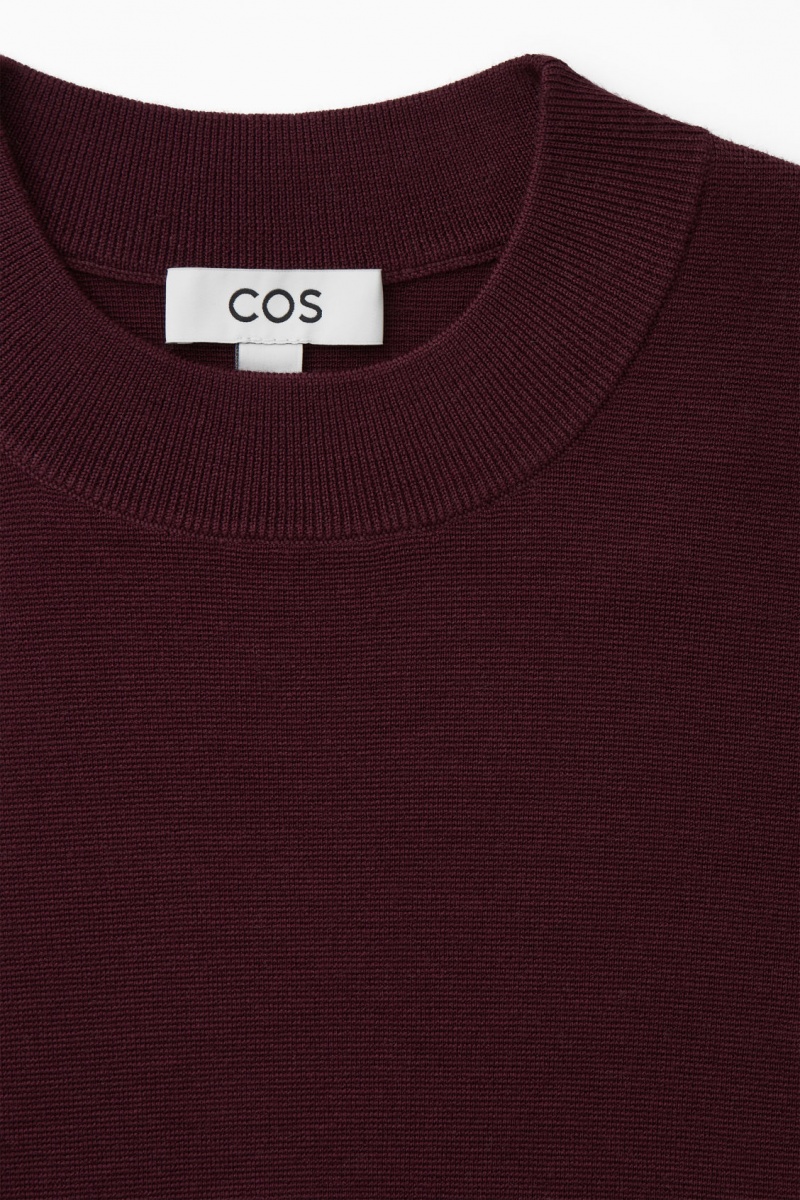 Dámské Svetry COS Milano-Knit Vínové | COS Eshop CZ-59368ESFL