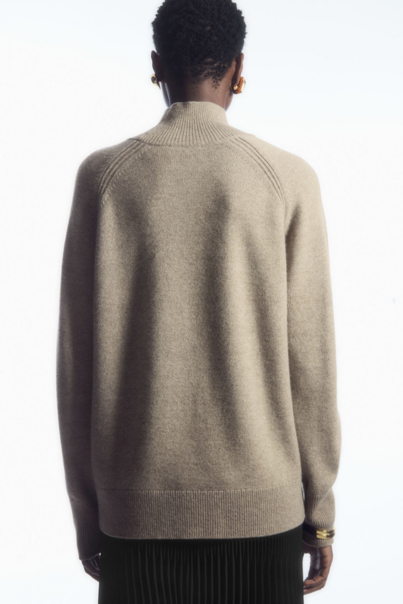 Dámské Svetry COS Pure Cashmere Turtleneck Béžový | COS Eshop CZ-80561BRVK