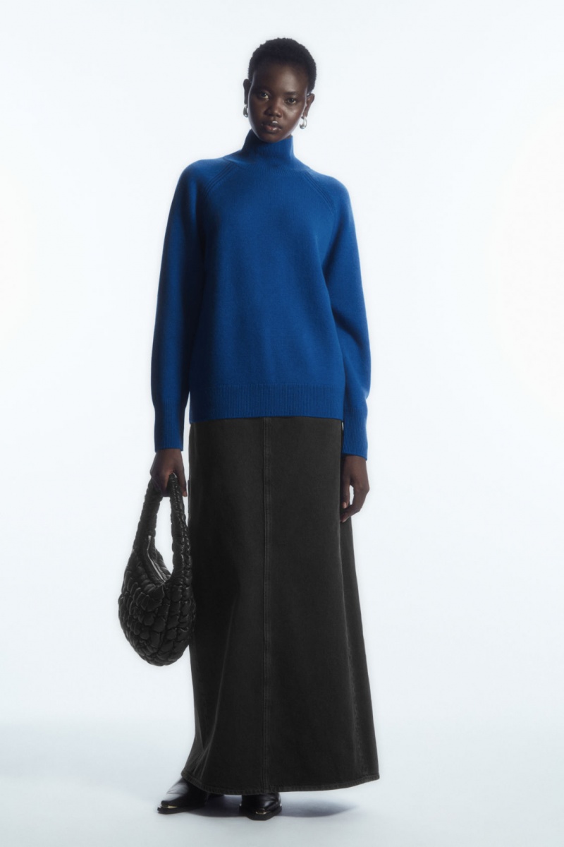 Dámské Svetry COS Pure Cashmere Turtleneck Blankyt | COS Eshop CZ-38691ILCM