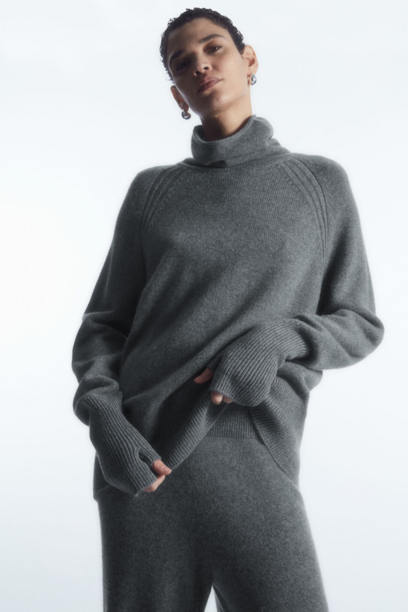 Dámské Svetry COS Pure Cashmere Turtleneck Šedé | COS Eshop CZ-52813FOXQ