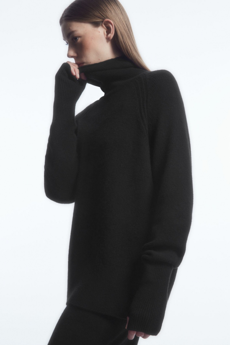 Dámské Svetry COS Pure Cashmere Turtleneck Černé | COS Eshop CZ-97064KRHQ