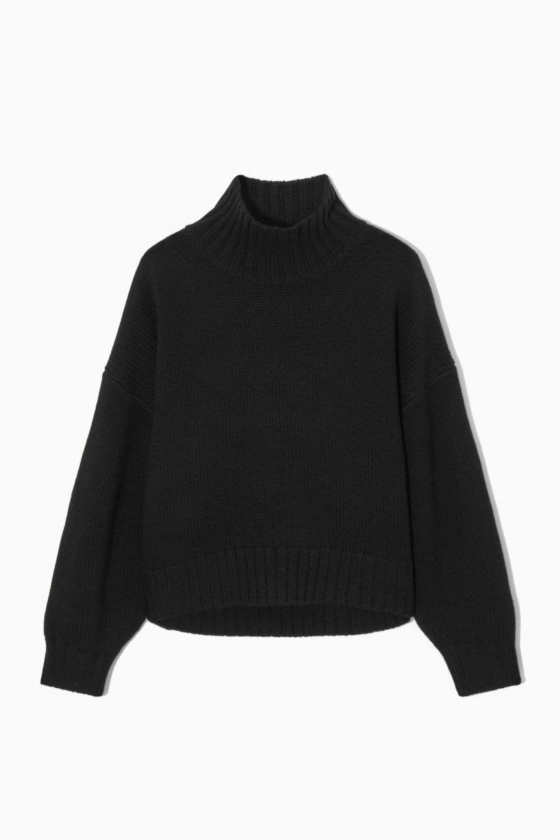 Dámské Svetry COS Tlustý Pure Cashmere Turtleneck Černé | COS Eshop CZ-54780URYJ