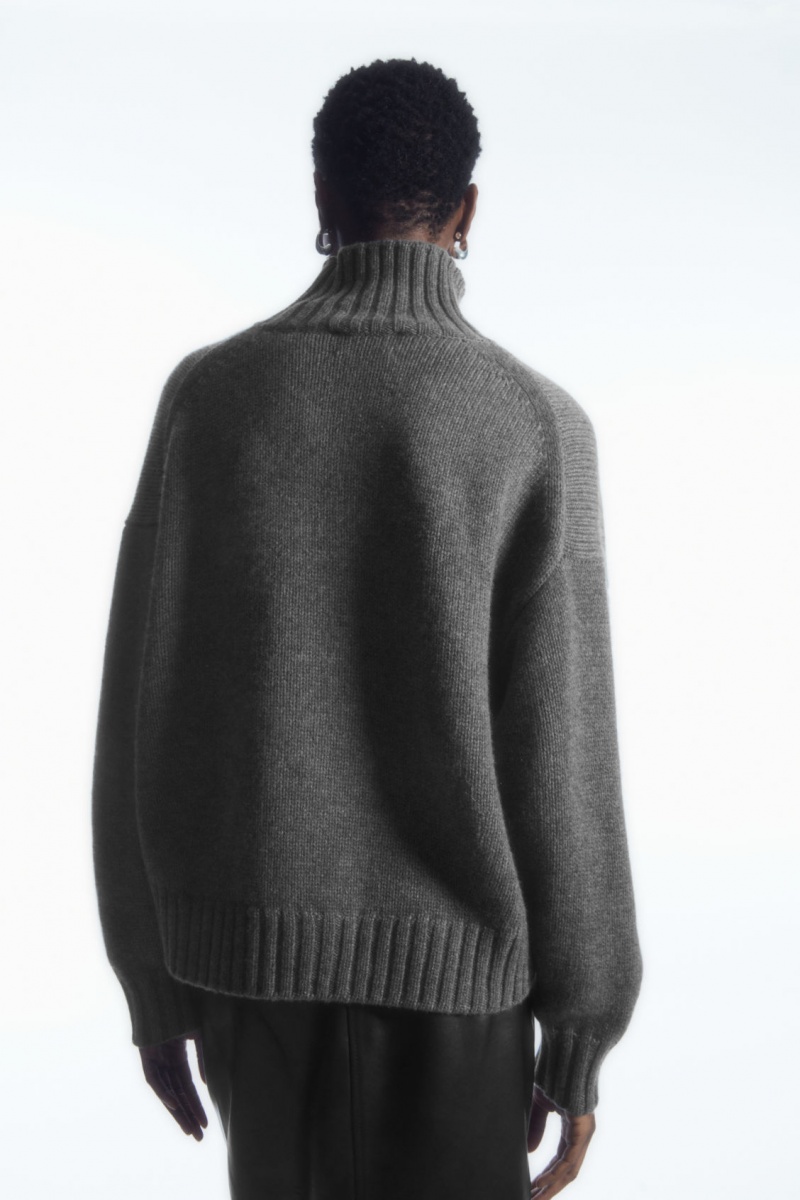 Dámské Svetry COS Tlustý Pure Cashmere Turtleneck Tmavě Šedé | COS Eshop CZ-85712TGKI