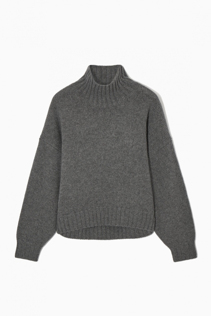 Dámské Svetry COS Tlustý Pure Cashmere Turtleneck Tmavě Šedé | COS Eshop CZ-85712TGKI