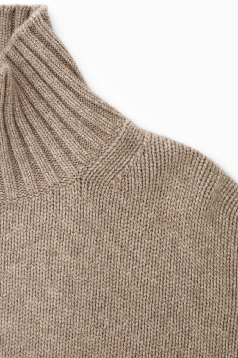 Dámské Svetry COS Tlustý Pure Cashmere Turtleneck Béžový | COS Eshop CZ-50612YQPV